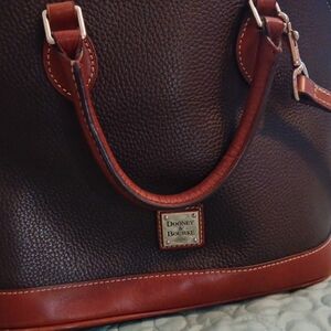 Dooney & Bourke Chocolate and Caramel Leather Satchel